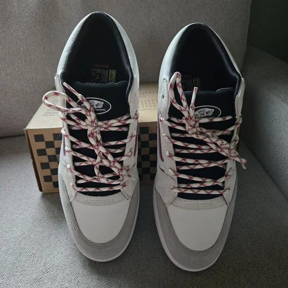 Vans Zahba Mid Men 13 White and Red VR3 Cush Leather Suede 042025 - Picture 5 of 10